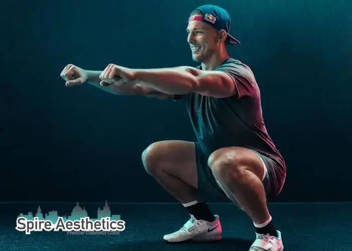 Image of man build leg muscle Robroyston through exercise